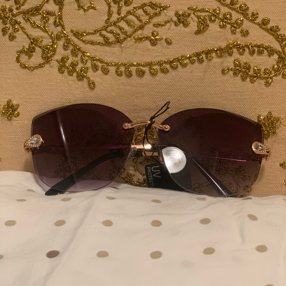 Dark Purple Ombré Frameless Sunglasses!! - Picture 3 of 3